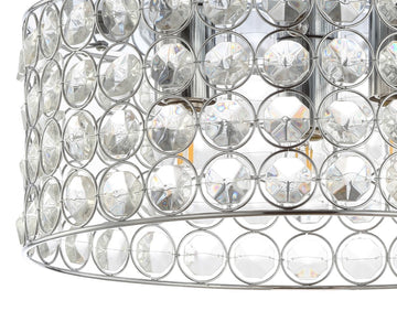 Ellen 15" Crystal/Metal LED Flush Mount - JONATHAN Y